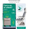 BAGSMART Softside Underseat Personal Item Suitcase with Wheels, Purple(Camel)