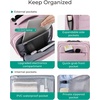 BAGSMART Softside Underseat Personal Item Suitcase with Wheels, Purple(Purple)