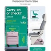 BAGSMART Softside Underseat Personal Item Suitcase with Wheels, Purple(Purple)