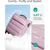 BAGSMART Softside Underseat Personal Item Suitcase with Wheels, Purple(Purple)