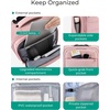 BAGSMART Softside Underseat Personal Item Suitcase with Wheels, Purple(Sakura Pink)