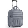 BAGSMART 16 inch Small Underseat Carry on Luggage, Suitcase with Wheels(Grey)