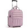 BAGSMART 16 inch Small Underseat Carry on Luggage, Suitcase with Wheels(Purple)