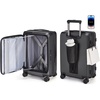 BAGSMART 20″ Expandable Top-Opening Carry-On, Double Spinner, TSA, Purple(Black)
