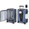 BAGSMART 20″ Expandable Top-Opening Carry-On, Double Spinner, TSA, Purple(Blue)
