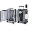 BAGSMART 20″ Expandable Top-Opening Carry-On, Double Spinner, TSA, Purple(Sage Green)