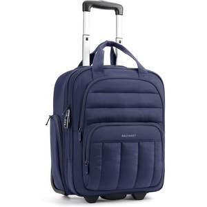 BAGSMART 16 inch Small Underseat Carry on Luggage, Suitcase with Wheels(Blue)