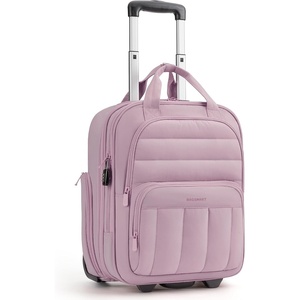 BAGSMART 16 inch Small Underseat Carry on Luggage, Suitcase with Wheels(Purple)