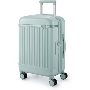 BAGSMART 20″ Expandable PC Carry-On Luggage Spinner Wheels, Green(Dark Sea Green)