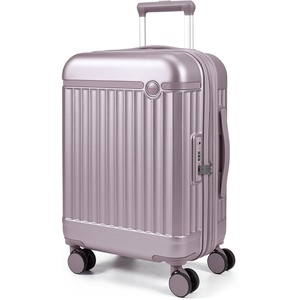 BAGSMART 20″ Expandable PC Carry-On Luggage Spinner Wheels, Green(Purple)