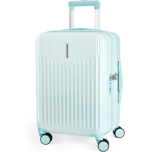 BAGSMART 20″ Spinner Carry-On, PC Hardside Expandable, TSA Lock, Pink(Mint Green)