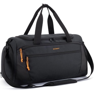 BAGSMART Gym Bag for Men, 31L Sports Travel Duffle Bag With Shoe Compartment, Waterproof Gym Duffel Bag for Men Travel, Carry On Weekender Workout Bag, Black