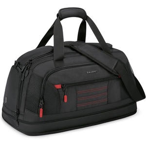BAGSMART Gym Bag for Men, Expandable Lightweight Workout with Shoe Compartment & Wet Pocket, Water Resistant Weekender Bag, Black