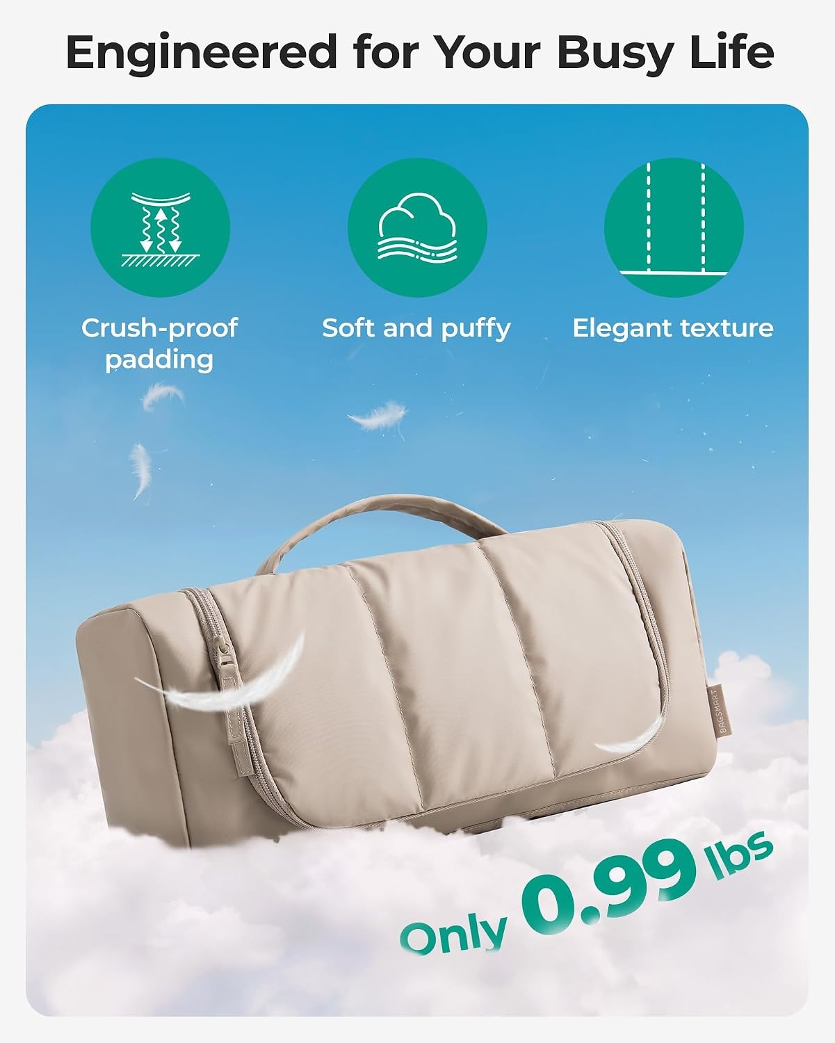 image:imageBAGSMART Hair Tool Travel Bag Compatible with Shark FlexStyle Wide OpenDusty Rose