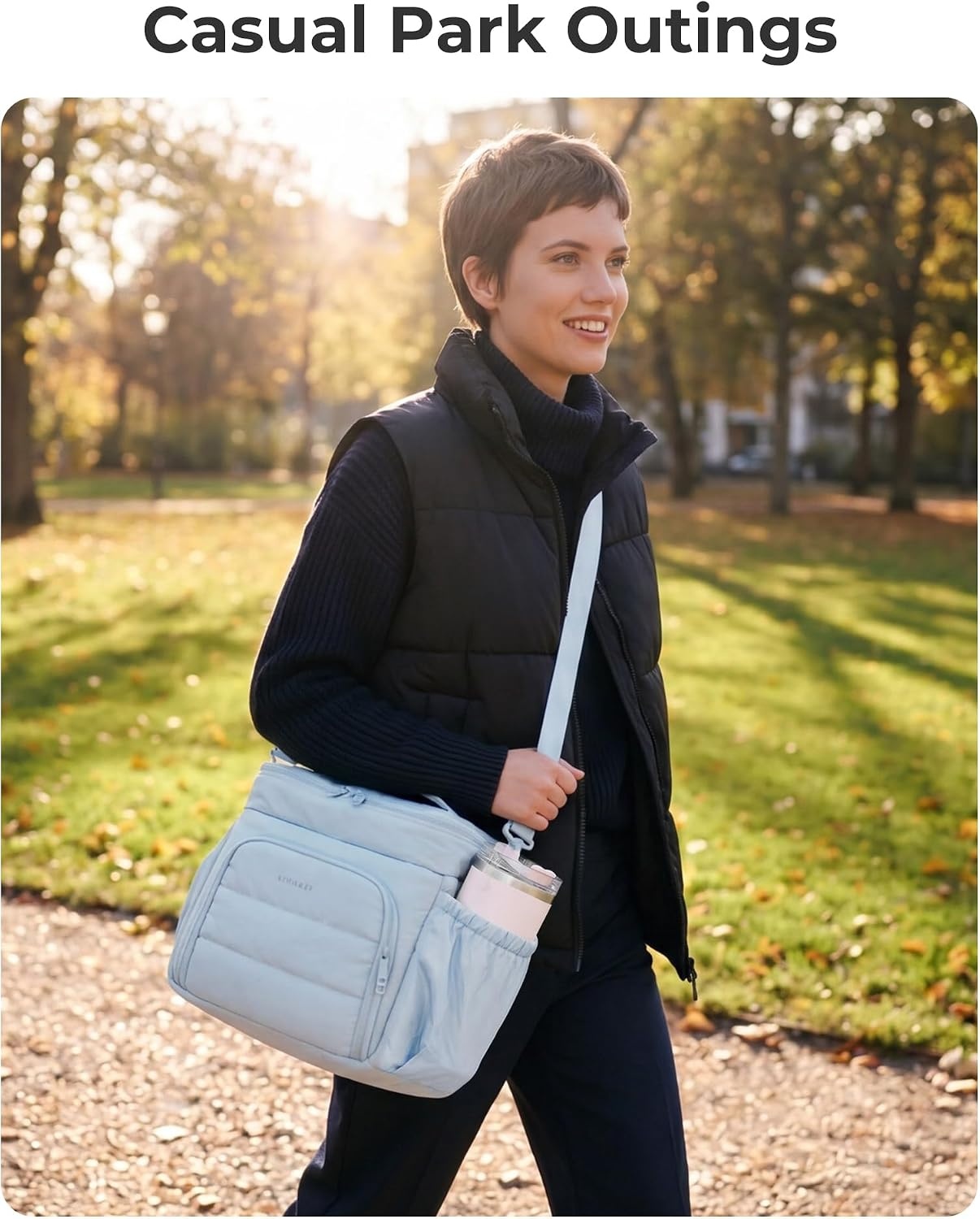 image:imageBAGSMART Puffy Insulated Lunch Bag Lightweight Large 14L Double Deck