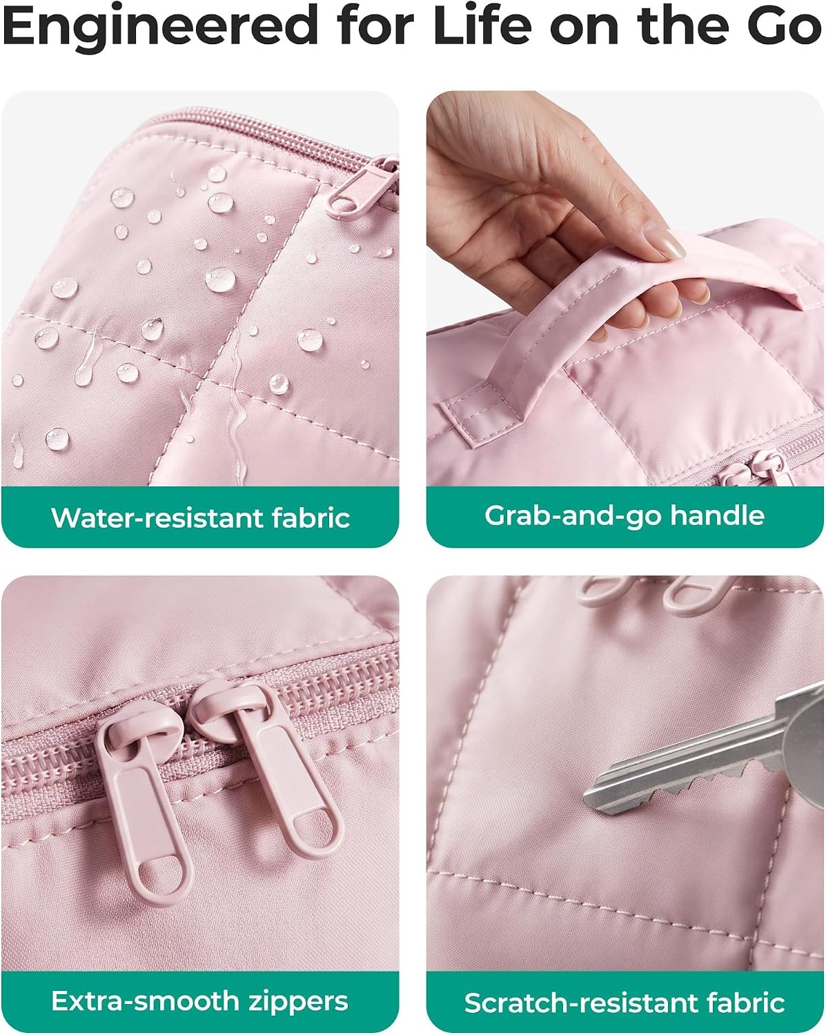 image:imageBAGSMART Spacious Travel Makeup Bag WaterResistant Toiletry OrganizerChocolate Brown