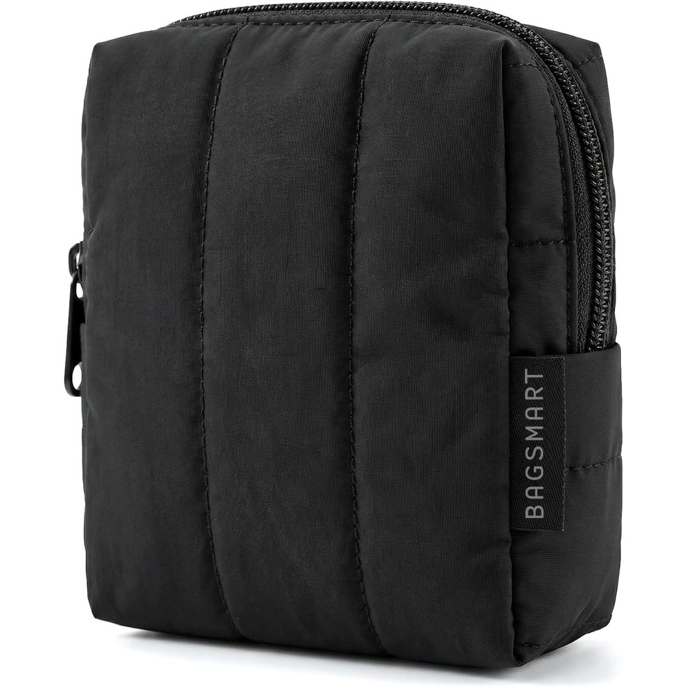 image:imageBAGSMART Puffy Padded Travel Makeup Bag Duo Large amp Small for Women Black02Black