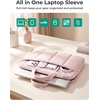 BAGSMART 13-14 Inch Laptop Sleeve with Handle Slim Protective Case for Work(Baby Pink)