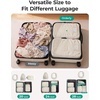 BAGSMART 6 Set Packing Cubes for Travel with Fillable Neck Pillow, Shoe Bag(Camal)