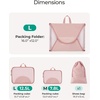 BAGSMART Garment Folder Packing Cubes for Travel, 4 Set Lightweight Travel Cubes for Wrinkle Free, Durable Suitcase Organizers Bag Set for Travel Essentials Baby Pink(Baby Pink)
