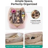 BAGSMART Hair Tool Travel Bag Compatible with Shark FlexStyle, Wide Open(Leopard Print)