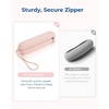 BAGSMART Makeup Brush Holder Bag, Travel Small Makeup Bag for Purse, Make Up Brush Bag Case Cosmetic Bag, Silicone Soft Portable Face Brushes Travel Essentials Organizer Holder, Pink