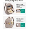 BAGSMART Small Backpacks for Women, Puffer Mini Backpack Purse with Pouch(A-baby Blue)