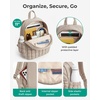 BAGSMART Small Backpacks for Women, Puffer Mini Backpack Purse with Pouch(C-sage Green)