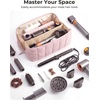 BAGSMART Travel Hair Tool Organizer for Dyson Airwrap, with Heat Mat(Baby Pink)