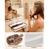 BAGSMART Travel Hair Tool Organizer for Dyson Airwrap, with Heat Mat(Brown（Leather）)