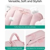 BAGSMART Travel Toiletry Bag for Women, Water-resistant, Camel(Pink)