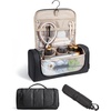 BAGSMART Hair Tool Travel Bag Compatible with Shark FlexStyle, Wide Open(Jet Black)