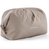 BAGSMART Makeup Bag Travel Toiletry Bag, Cute Make Up Bag, Large Capacity Cosmetic Bags for Women, Wide-open Makeup Pouch Travel Essentials Toiletries Accessories Brushes (Pink)(Camel)