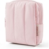 BAGSMART Puffy Padded Travel Makeup Bag Duo Large & Small for Women, Black(01-Baby Pink)