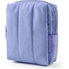 BAGSMART Puffy Padded Travel Makeup Bag Duo Large & Small for Women, Black(06-Purple)