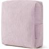 BAGSMART Small Corduroy Makeup Bag, Cosmetic Pouch for Women with Pocket(01-Lavender Purple Mini)