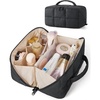 BAGSMART Spacious Travel Makeup Bag, Water-Resistant Toiletry Organizer(Black)