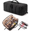 BAGSMART Travel Hair Tool Organizer for Dyson Airwrap, with Heat Mat(Black)