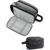 BAGSMART Travel Toiletry Bag for Women, Water-resistant, Camel(Jet Black)