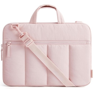 BAGSMART 13-14 Inch Laptop Sleeve with Handle Slim Protective Case for Work(Baby Pink)