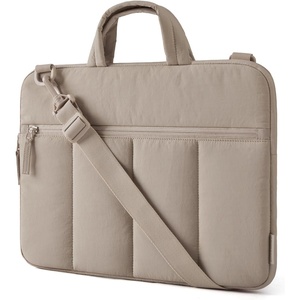 BAGSMART 13-14 Inch Laptop Sleeve with Handle Slim Protective Case for Work(N-brown)