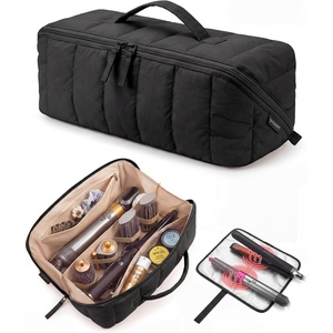 BAGSMART Hair Tool Travel Bag Compatible with Shark FlexStyle, Wide Open(Black)