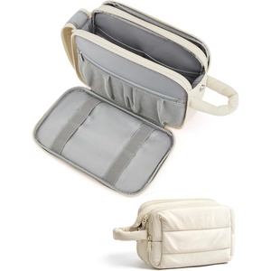 BAGSMART Travel Toiletry Bag for Women, Water-resistant, Camel(Warm Beige)