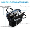 BAGSMART Laptop Bag, 15.6 Inch Briefcase Men, Lockable Computer Bag Work Bag, Water-Repellent Shoulder Messenger Bag Travel Office Business, Black(Black-15.6 Inch)