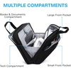 BAGSMART Laptop Bag, 15.6 Inch Briefcase Men, Lockable Computer Bag Work Bag, Water-Repellent Shoulder Messenger Bag Travel Office Business, Black(Black-17.3 Inch)