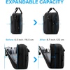 BAGSMART Laptop Bag, 15.6 Inch Briefcase Men, Lockable Computer Bag Work Bag, Water-Repellent Shoulder Messenger Bag Travel Office Business, Black(Black-18.4 Inch)