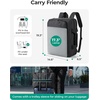 BAGSMART Laptop Bag, 15.6 Inch Briefcase Men, Lockable Computer Bag Work Bag, Water-Repellent Shoulder Messenger Bag Travel Office Business, Black(Black-【3-in-1】)