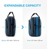 BAGSMART Laptop Bag, 15.6 Inch Briefcase Men, Lockable Computer Bag Work Bag, Water-Repellent Shoulder Messenger Bag Travel Office Business, Black(Dark Blue-17.3 Inch)