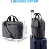 BAGSMART Laptop Bag, 15.6 Inch Briefcase Men, Lockable Computer Bag Work Bag, Water-Repellent Shoulder Messenger Bag Travel Office Business, Black(Dark Grey-17.3 Inch)