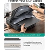 BAGSMART Laptop Bag, 15.6 Inch Briefcase Men, Lockable Computer Bag Work Bag, Water-Repellent Shoulder Messenger Bag Travel Office Business, Black(Gray-【3-in-1】)